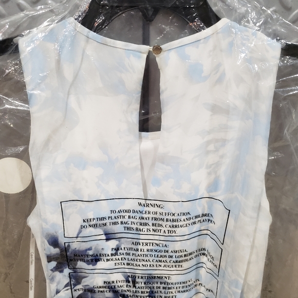 NWT CALVIN KLEIN New Collection Printed Pleated Shift Dress(10) - Picture 3 of 9